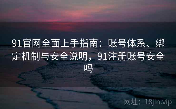 91官网全面上手指南:账号体系、绑定机制与安全说明,91注册账号安全吗 第2张 91官网全面上手指南:账号体系、绑定机制与安全说明,91注册账号安全吗 第2张