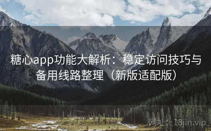 糖心app功能大解析:稳定访问技巧与备用线路整理(新版适配版)