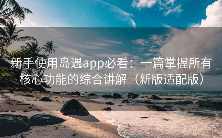 新手使用岛遇app必看：一篇掌握所有核心功能的综合讲解（新版适配版）