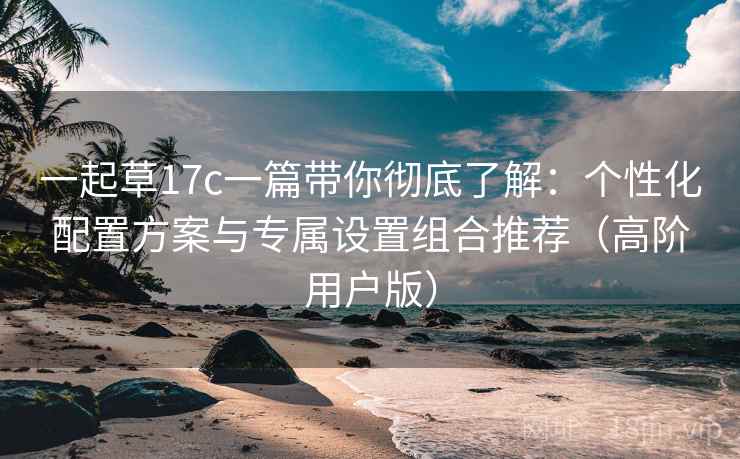 一起草17c一篇带你彻底了解：个性化配置方案与专属设置组合推荐（高阶用户版）
