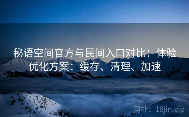 秘语空间官方与民间入口对比：体验优化方案：缓存、清理、加速