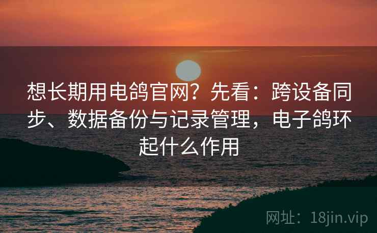 想长期用电鸽官网？先看：跨设备同步、数据备份与记录管理，电子鸽环起什么作用