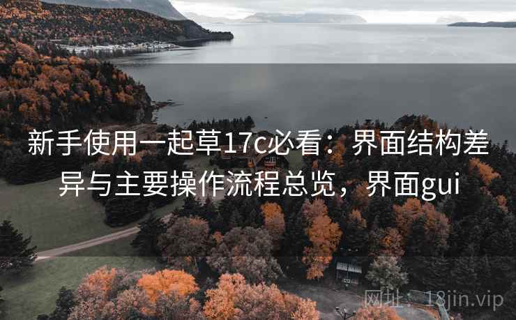 新手使用一起草17c必看:界面结构差异与主要操作流程总览,界面gui